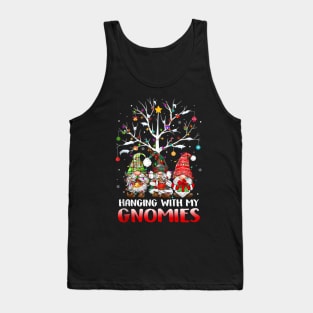 Hanging With My Gnomies - Funny Gnome Friends - Xmas Holiday Tank Top